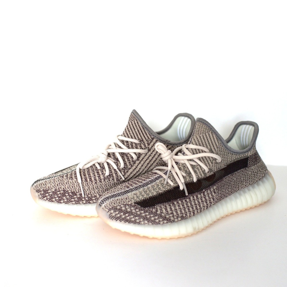 Adidas Yeezy Boost 350 V2 Zyon Grey Brown FZ1267 Mens 8.5 Low Top Sneakers